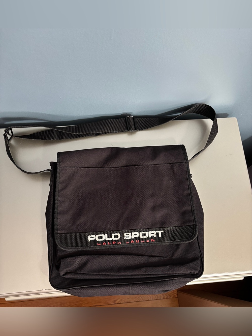 Vintage Polo Sport Messenger Bag